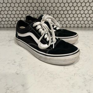 Vans Canvas Old Skool Black & White Shoes 6.5